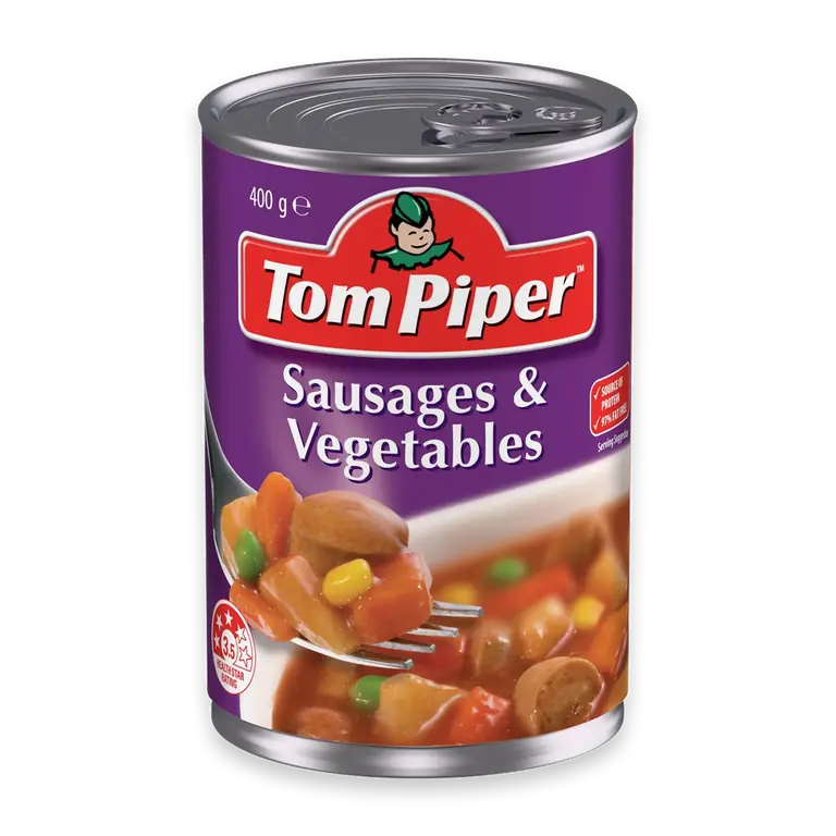 Sausages & Vegetables Canned Meal