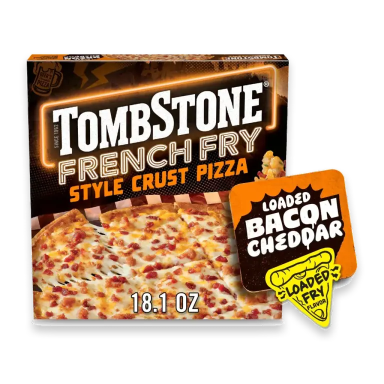 French Fry Style Crust Loaded Bacon Cheddar Cheese Pizza Frozen Pizza