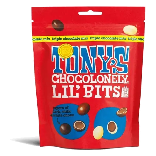 Tony's Chocolonely Lil' Bits Triple Chocolate Mix, 4oz
