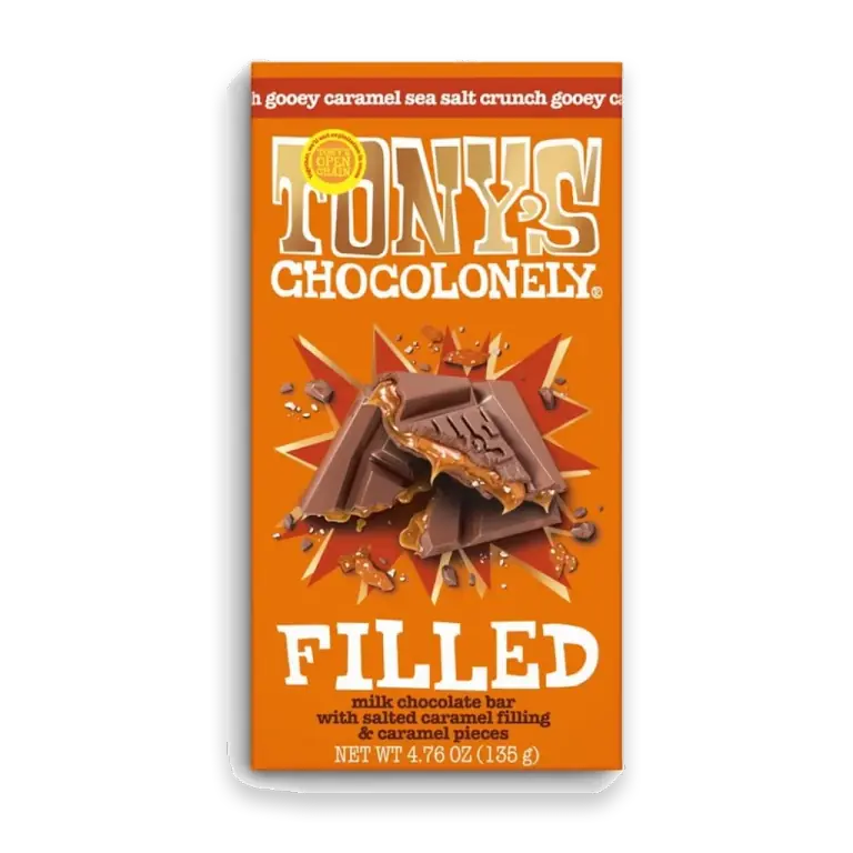 Chocolonely Milk Chocolate Bar Filled Salted Caramel Filling