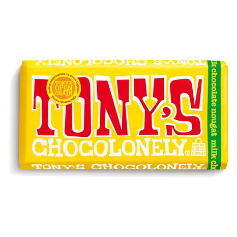 Tony's Chocolonely Chocolate Bar Milk Honey Almond Nougat 180 g