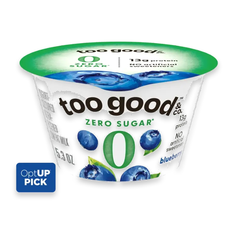 Blueberry Zero Sugar Yogurt Cultured Low Fat Milk Product Cup