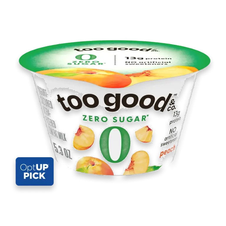 Peach Zero Sugar Yogurt Cultured Low Fat Milk Product Cup