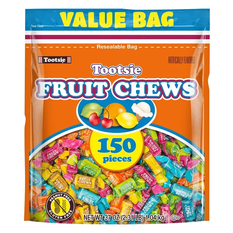 Tootsie Fruit Chews Candy Standup Bag – 37oz
