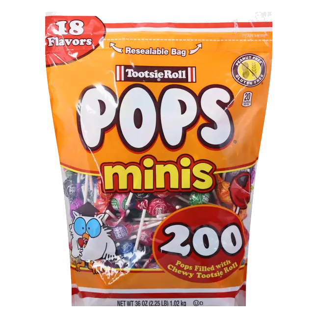 Tootsie Pops Minis Assorted Flavor Lollipops 200 ct Bag