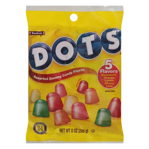 Strawberry, Orange, Lemon, Cherry, Lime Assorted Gummy Candy Pieces