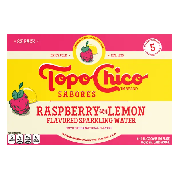 Sabores Raspberry with Lemon Sparkling Water - 8 pk