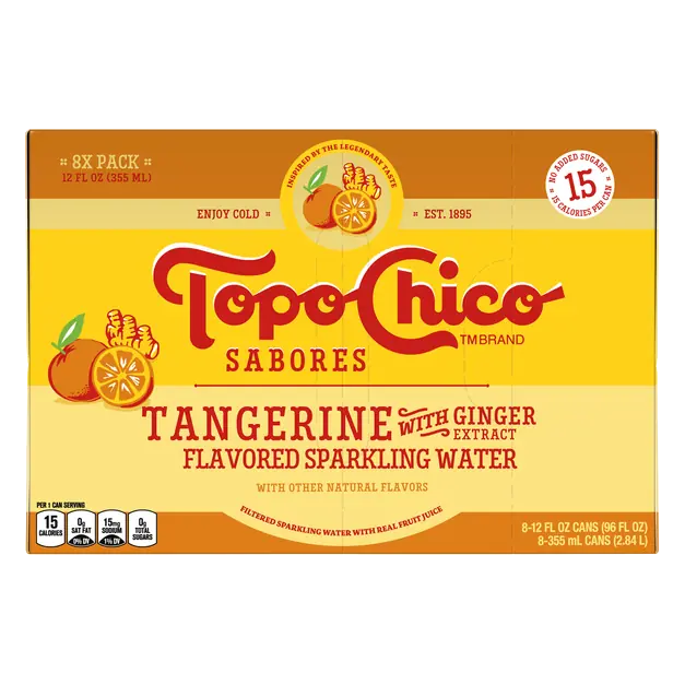 Sabores Tangerine with Ginger Sparkling Water - 8 pk