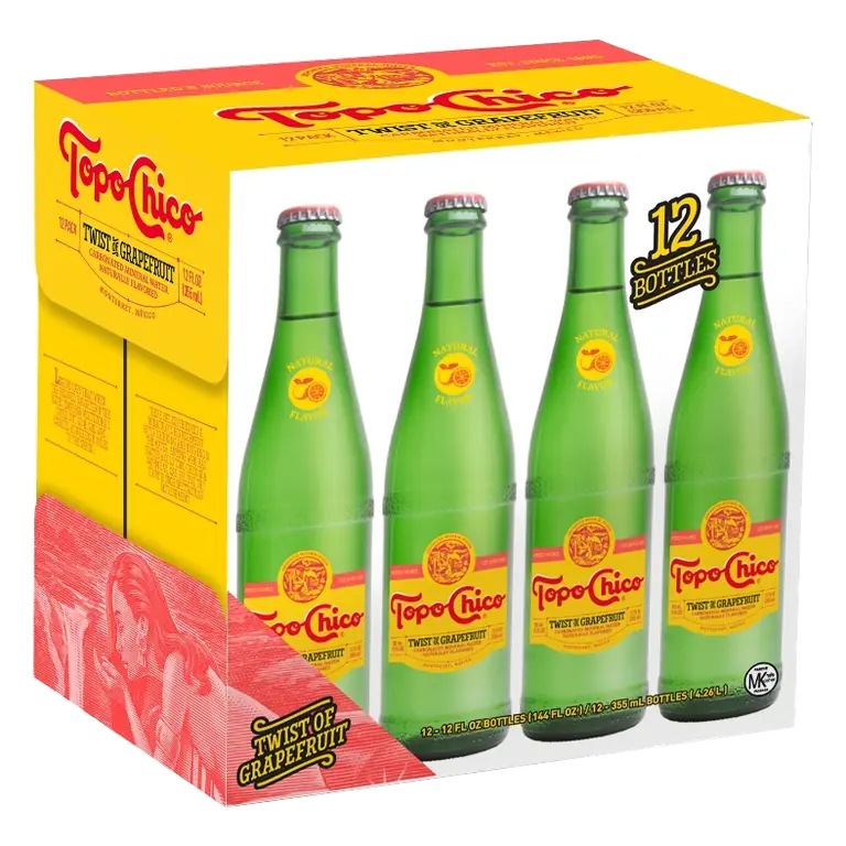 Topo Chico Twist of Grapefruit Mineral Water, 12pk/12 fl oz Bottle