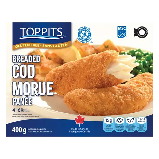 Gluten-Free Frozen Breaded Cod 400 g