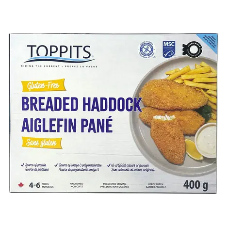 Gluten-Free Frozen Breaded Haddock 400 g