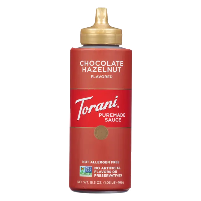 Torani Chocolate Hazelnut Puremade Sauce 16.5 oz
