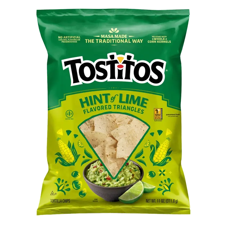 Hint of Lime Flavored Triangles Tortilla Chips