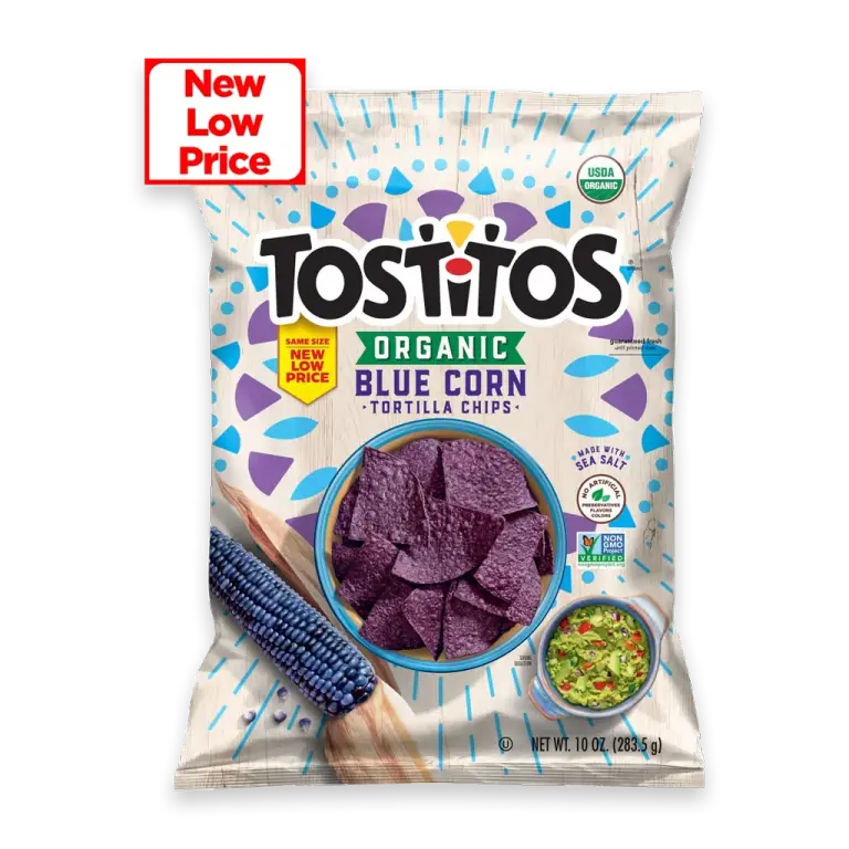 Organic Tortilla Chips Blue Corn 10 Oz