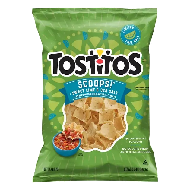 Scoops! Sweet Lime & Sea Salt Flavored Tortilla Chips