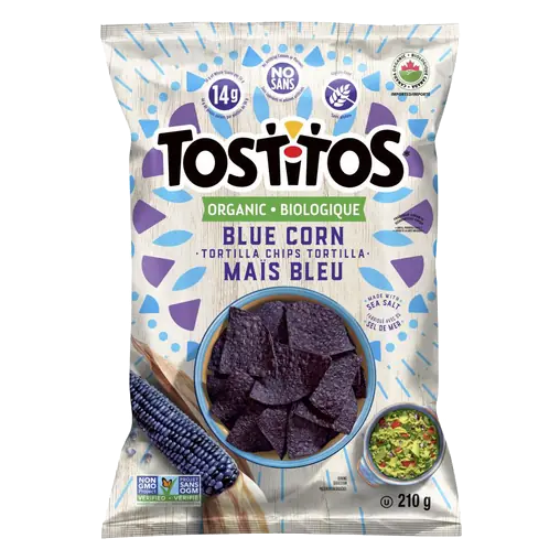 Organic Tortilla Chips Blue Corn 210 g