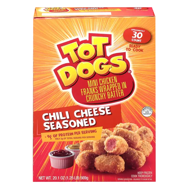 Chili Cheese Seasoned Mini Chicken Franks in Crunchy Batter