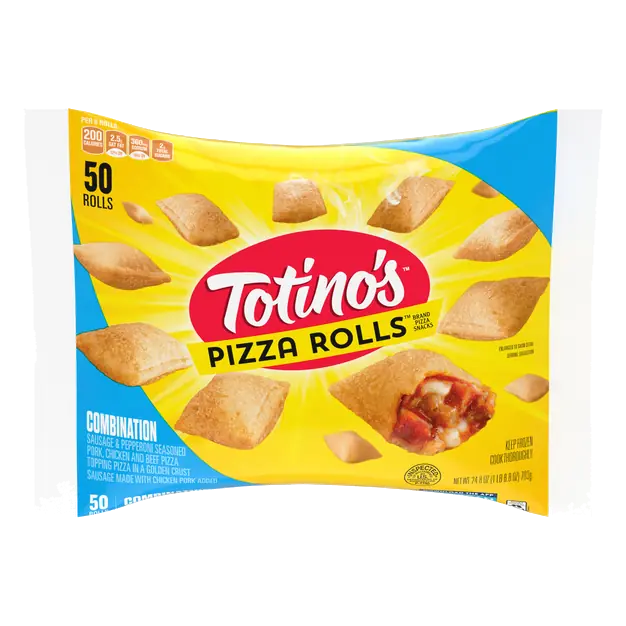 Combination Pizza Rolls Snacks - 50 ct Frozen