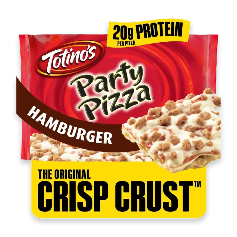Party Pizza Hamburger 20g Protein Thin Crust Frozen Pizza