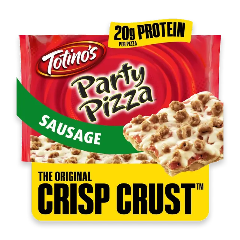 Party Pizza Sausage 20g Protein Thin Crust Frozen Pizza