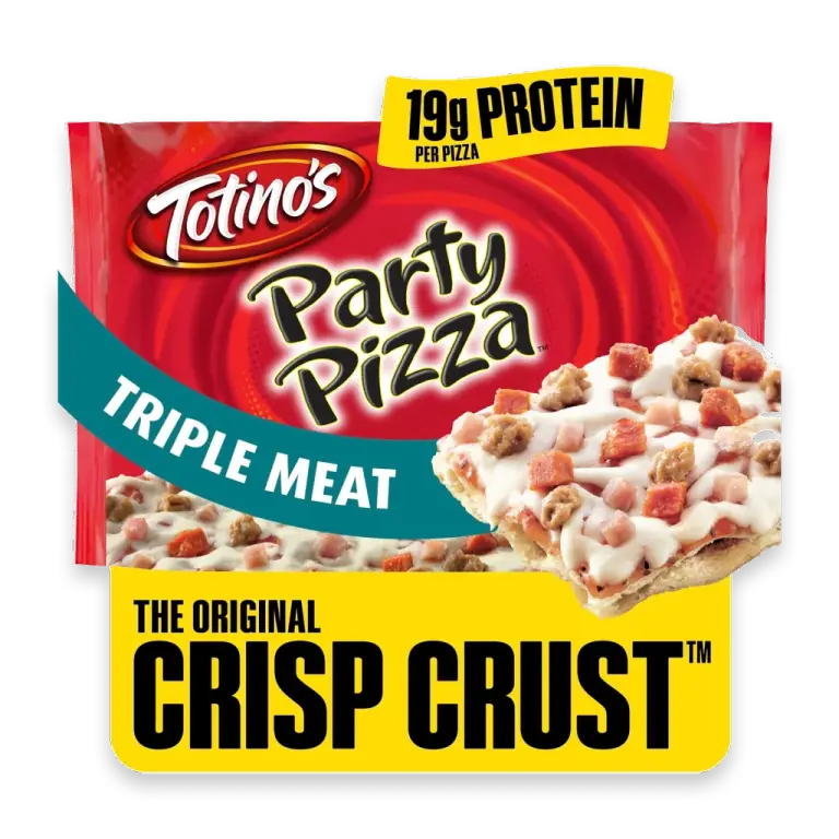 Party Pizza Triple Meat 19g Protein Thin Crust Frozen Pizza