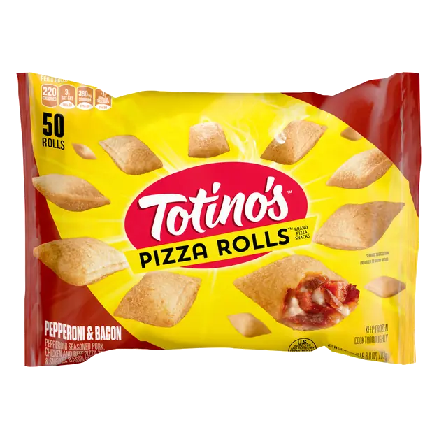 Pepperoni & Bacon Pizza Rolls Snacks - 50 ct Frozen