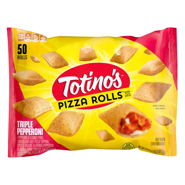 Triple Pepperoni Pizza Rolls Snacks - 50 ct Frozen