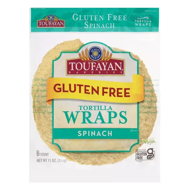 Gluten Free Spinach Tortilla Wraps