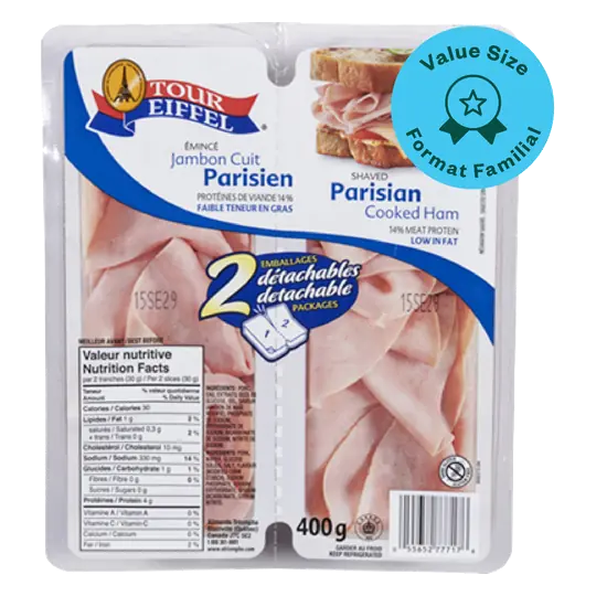 Ham Parisian Cooked Shaved Value Size 400 g