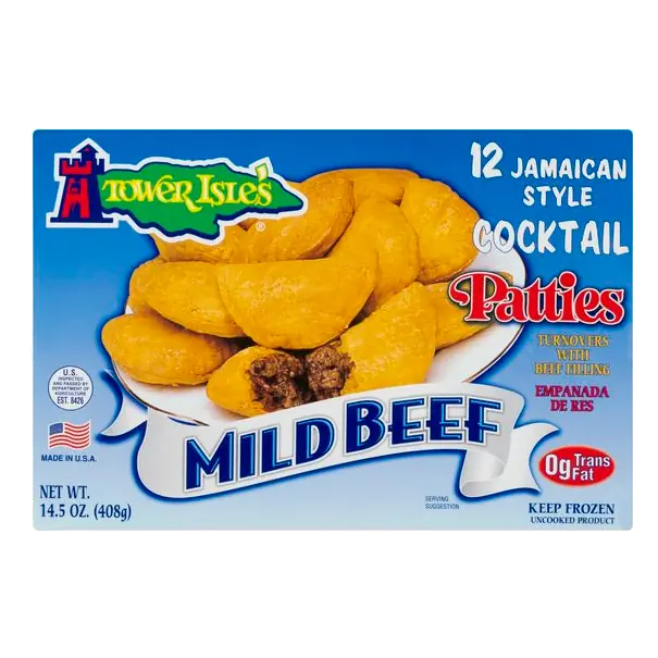 Jamaican Style Cocktail Beef Turnover Patties Frozen