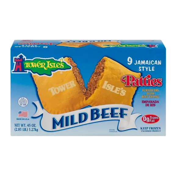 Jamaican Style Mild Beef Turnover Patties - 9 ct Frozen