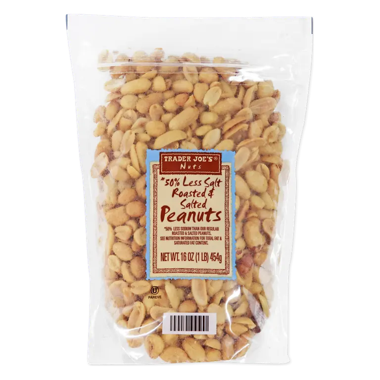 50% Less Salt Roasted & Salted Peanuts