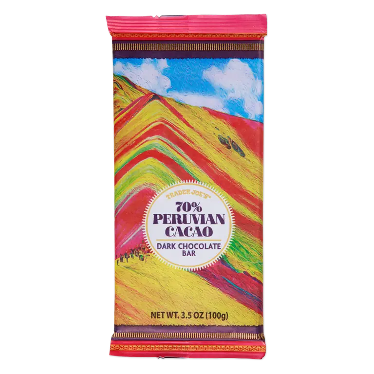 70% Peruvian Cacao Dark Chocolate Bar