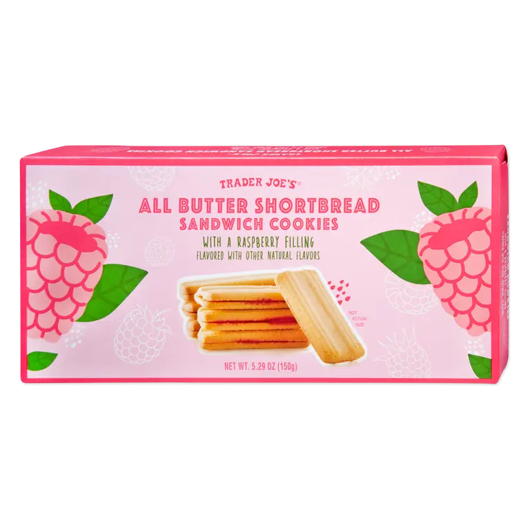 All Butter Shortbread Sandwich Cookies with Raspberry Filling