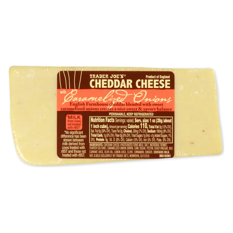 Cheddar Cheese with Caramelized Onions