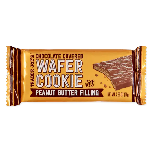 Chocolate Covered Wafer Cookie with Peanut Butter Filling