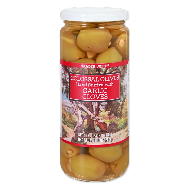 Colossal Olives Stuffed with Garlic Cloves