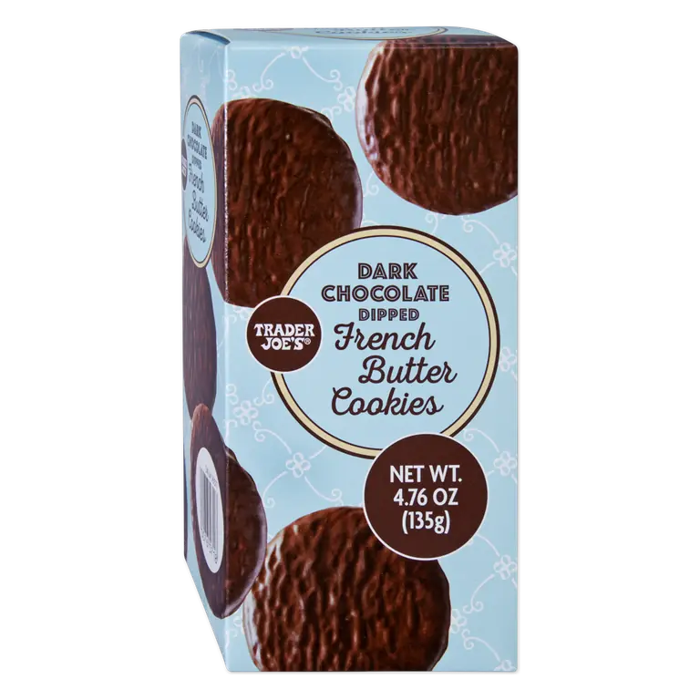 Dark Chocolate Dipped French Butter Cookies