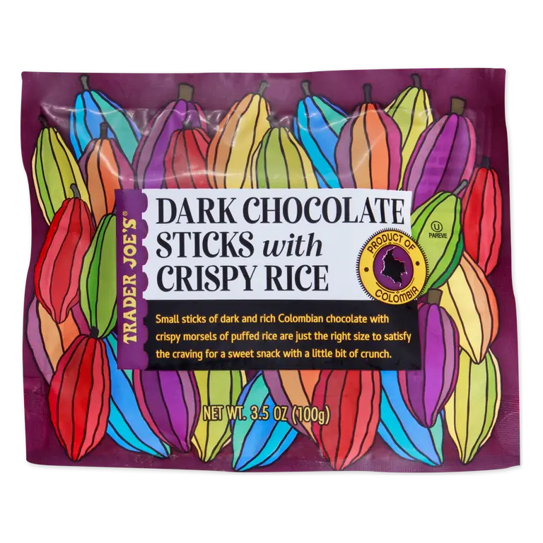 Dark Chocolate Sticks with Crispy Rice