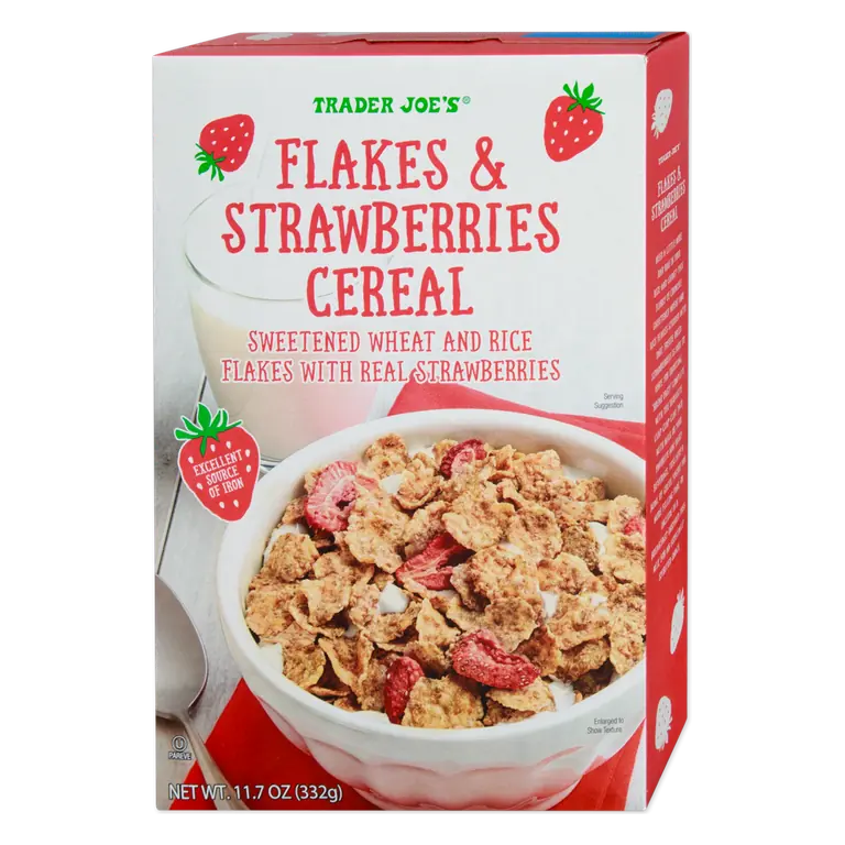 Flakes & Strawberries Cereal