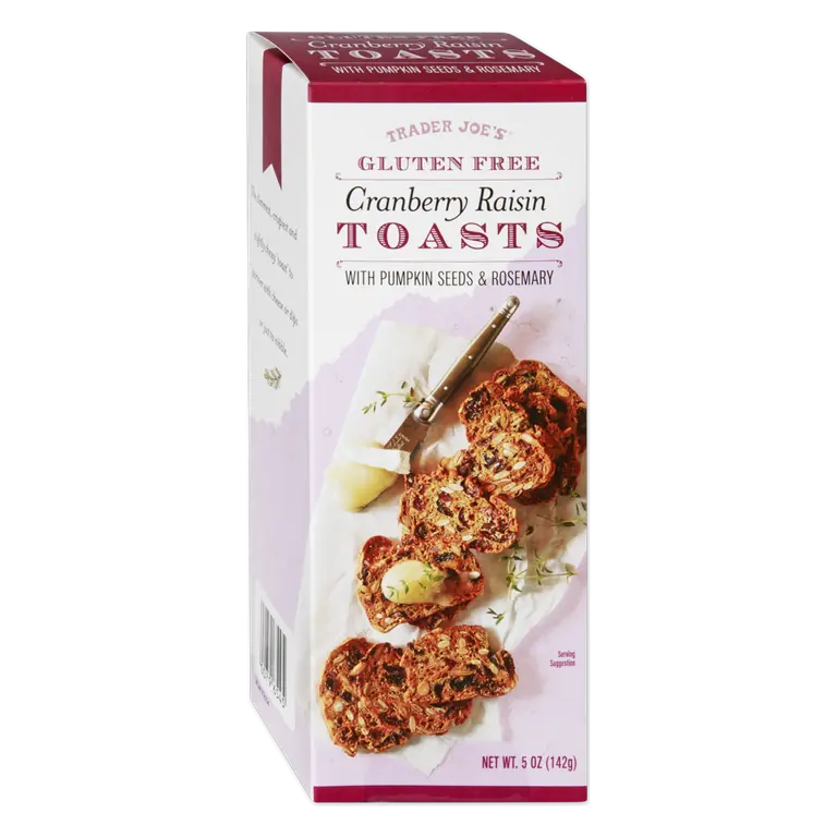 Gluten Free Cranberry Raisin Toasts