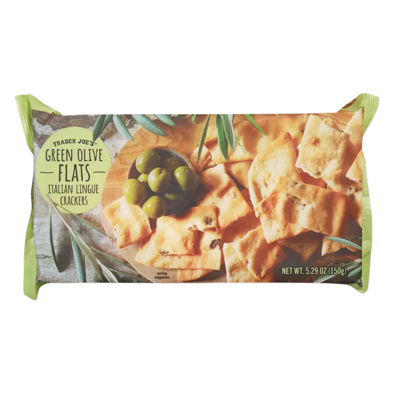 Green Olive Flats Italian Lingue Crackers