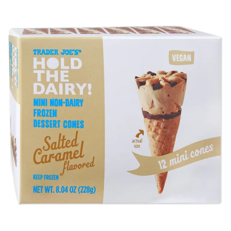 Hold The Dairy! Mini Frozen Dessert Cones Salted Caramel