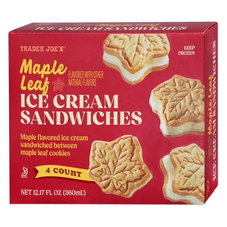 Maple Leaf Ice Cream Sandwiches