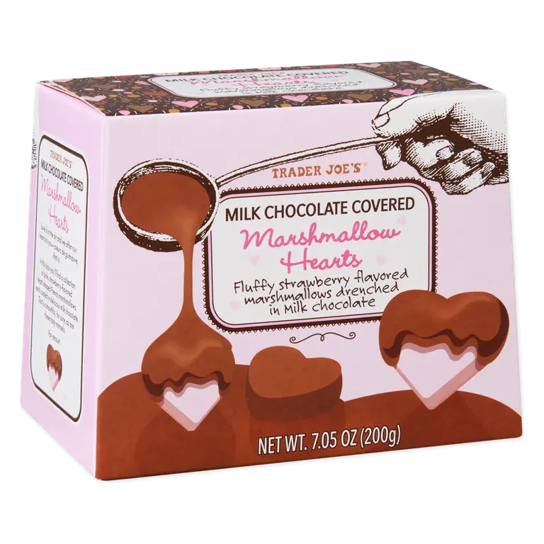 Milk Chocolate Covered Marshmallow Hearts