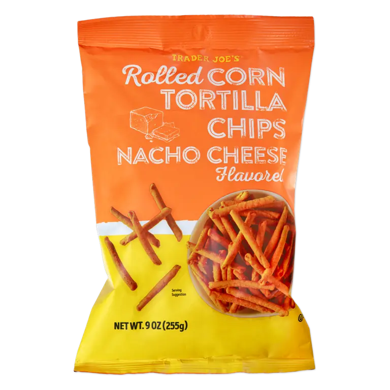 Nacho Cheese Flavored Rolled Corn Tortilla Chips