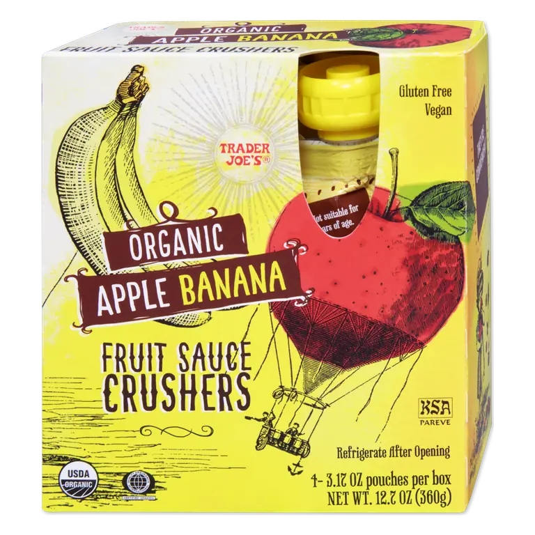 Organic Apple Banana Fruit Sauce Crushers