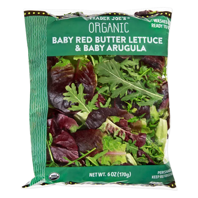 Organic Baby Red Butter Lettuce & Baby Arugula