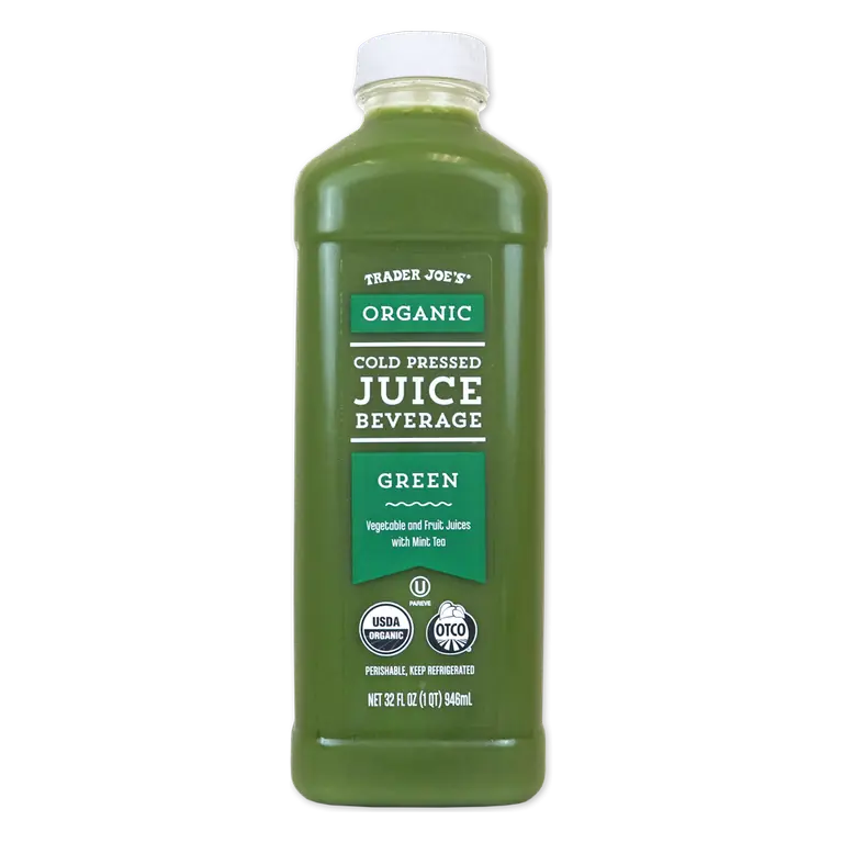 Organic Cold Pressed Green Juice Beverage