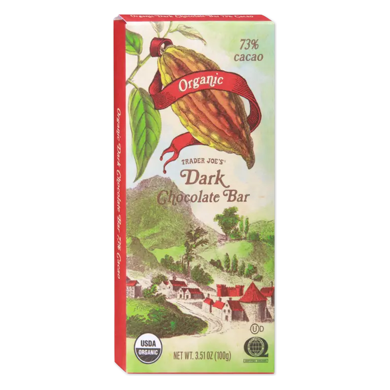Organic Dark Chocolate Bar 73% Cacao
